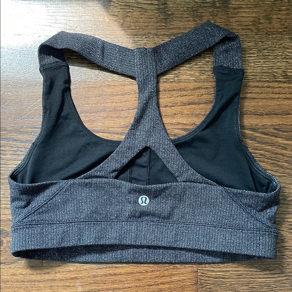 lululemon athletica Charcoal Gray Sports Bra